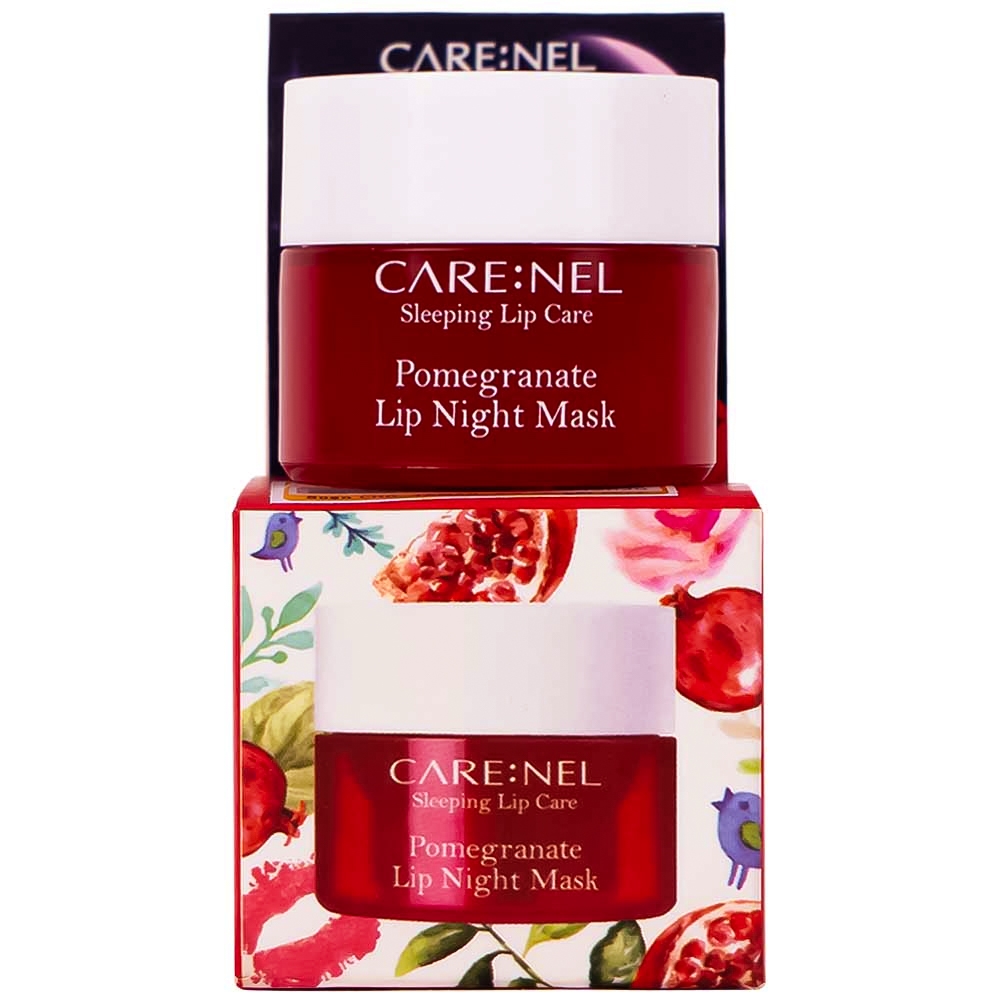 Hình ảnh Mặt nạ ngủ môi Care:Nel Sleeping Lip Care Pomegranate hương lựu dưỡng ấm, mờ thâm môi, ngừa nứt nẻ môi (5g)