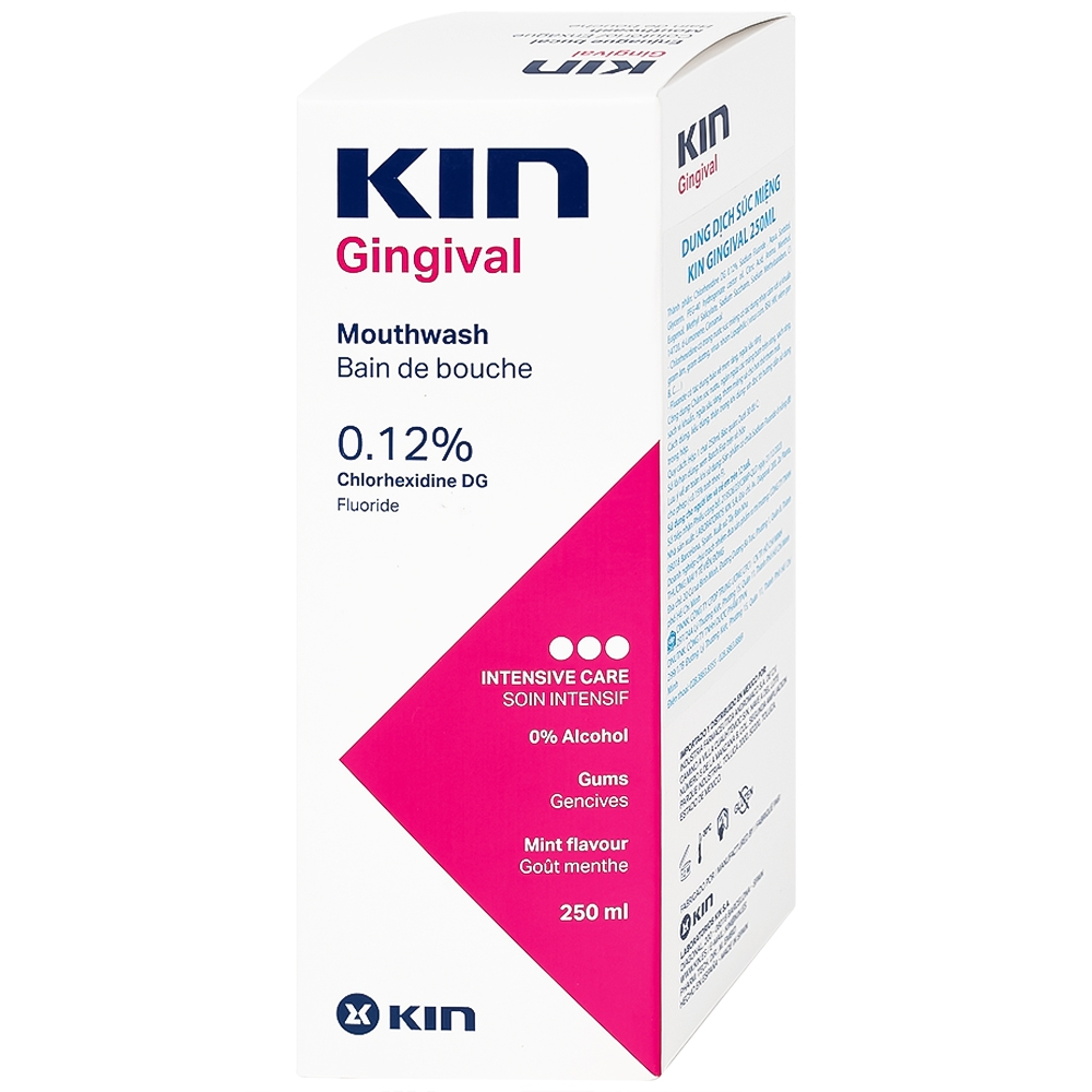 Hình ảnh Dung dịch súc miệng Kin Gingival 250ml hỗ trợ chăm sóc nướu, ngăn ngừa các mảng bám trên răng