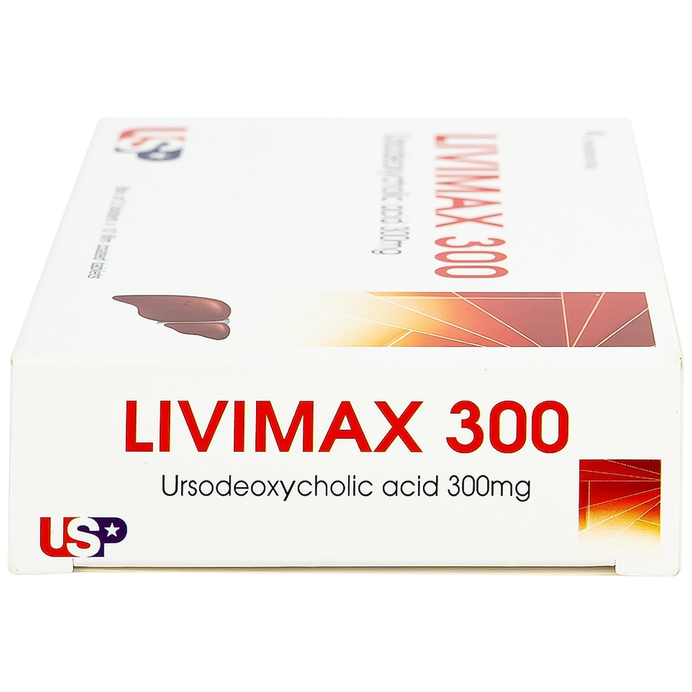 Hình ảnh Thuốc Livimax 300 US Pharma điều trị xơ gan ứ mật nguyên phát (3 vỉ x 10 viên)