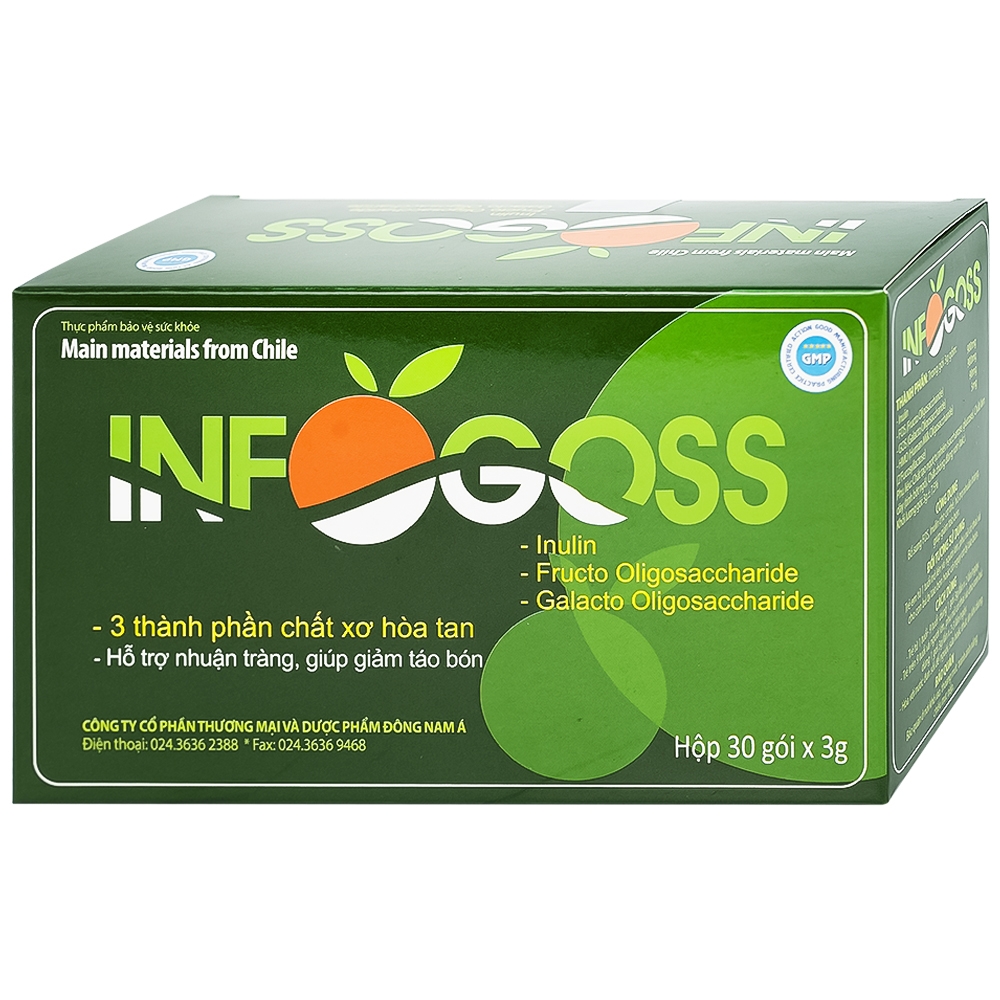 Hình ảnh Bột hòa tan Infogoss 3g IAP chứa chất xơ hỗ trợ chống táo bón (30 gói)