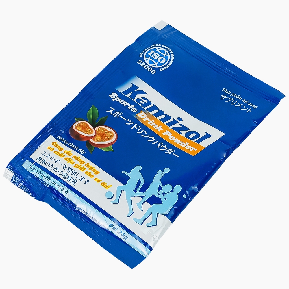 Hình ảnh Bột điện giải vị chanh dây Kamizol Sports Drink Powder 25g cung cấp năng lượng, chất điện giải cho cơ thể (5 gói)