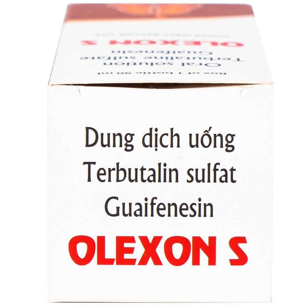 Hình ảnh Dung dịch uống Terbutalin sulfat Guaifenesin OLEXON S Hà Nam điều trị ho có đờm, ho do hen phế quản (90ml)