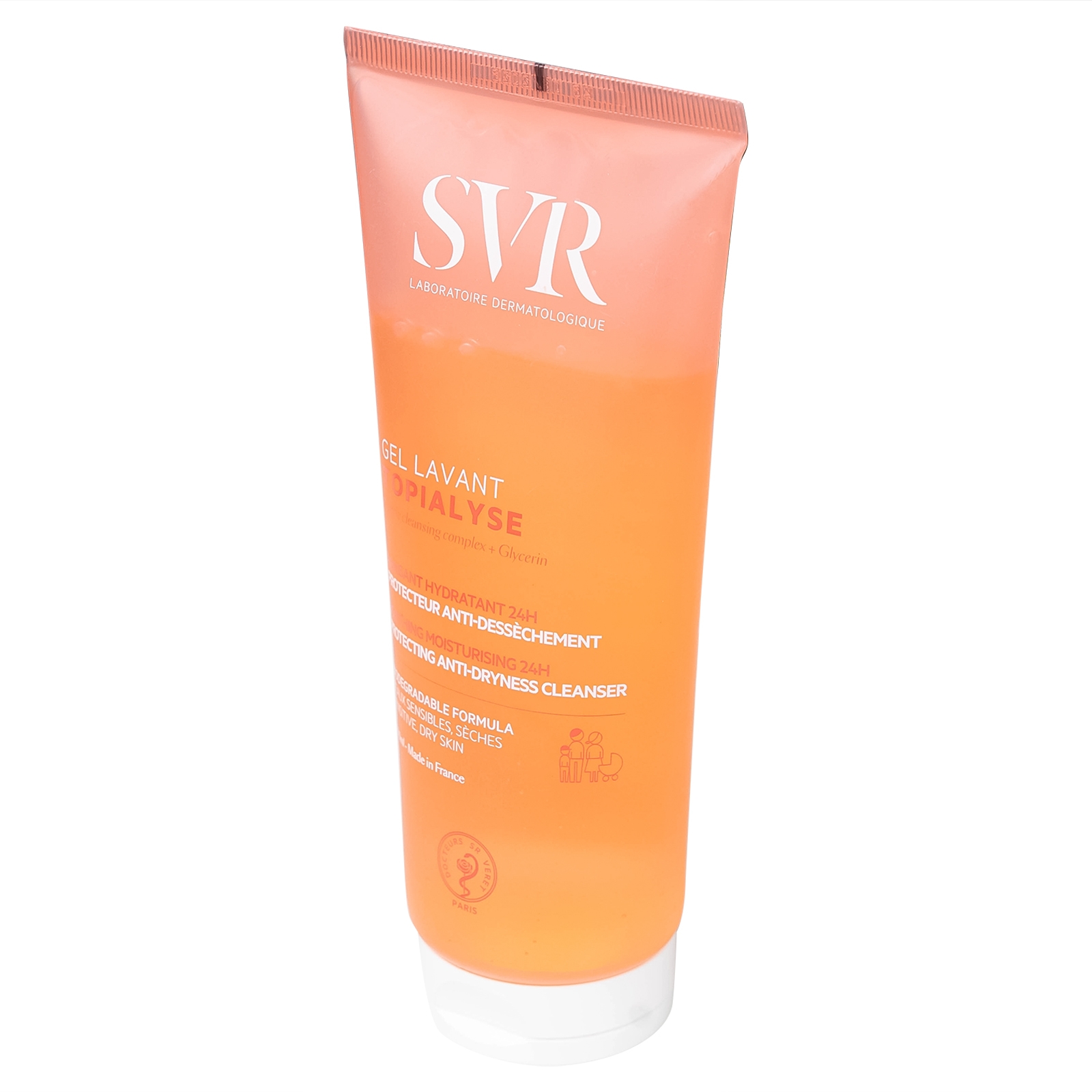 Hình ảnh Gel rửa mặt dưỡng ẩm dành cho da khô và da nhạy cảm SVR Topialyse Gel Lavant 200ml