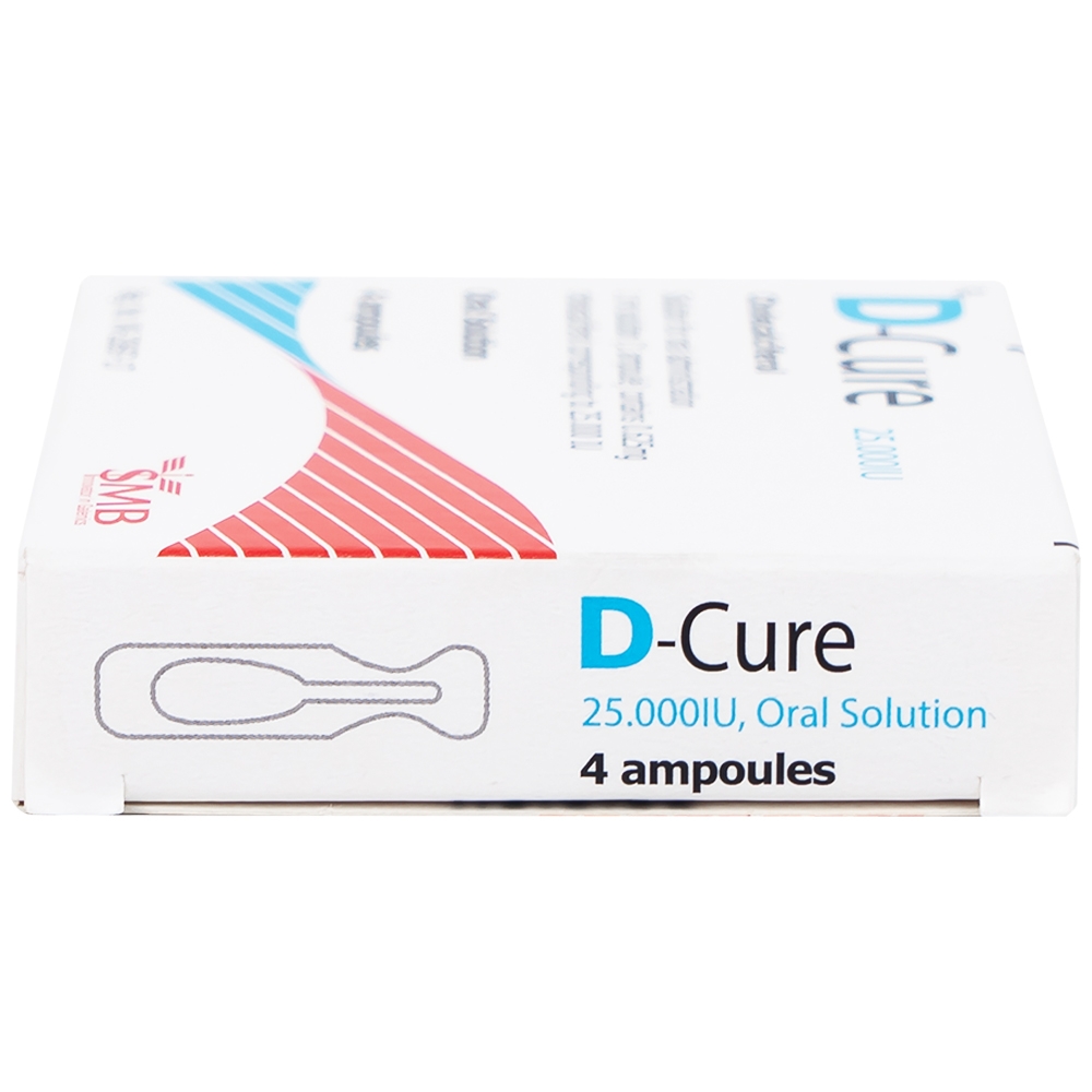 Hình ảnh Dung dịch D-Cure 25000IU SMB phòng và điều trị thiếu vitamin D (1 vỉ x 4 ống)