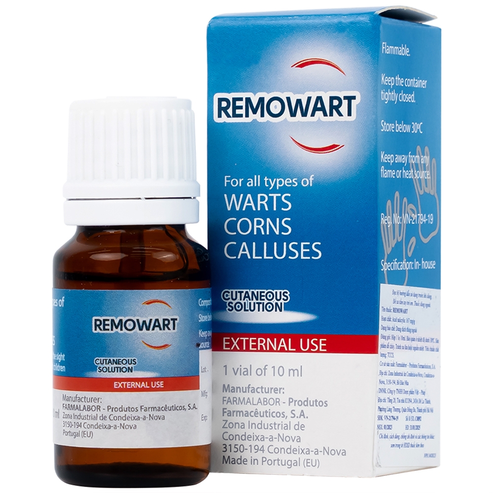 Hình ảnh Dung dịch bôi ngoài da Remowart Farmalabor điều trị mụn cóc, chai chân và chai sần trên da (10ml)