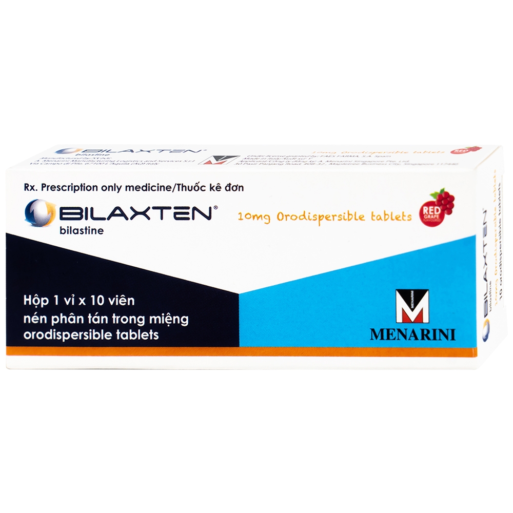 Hình ảnh Thuốc Bilaxten 10mg Menarini điều trị viêm mũi dị ứng, mày đay (1 vỉ x 10 viên)