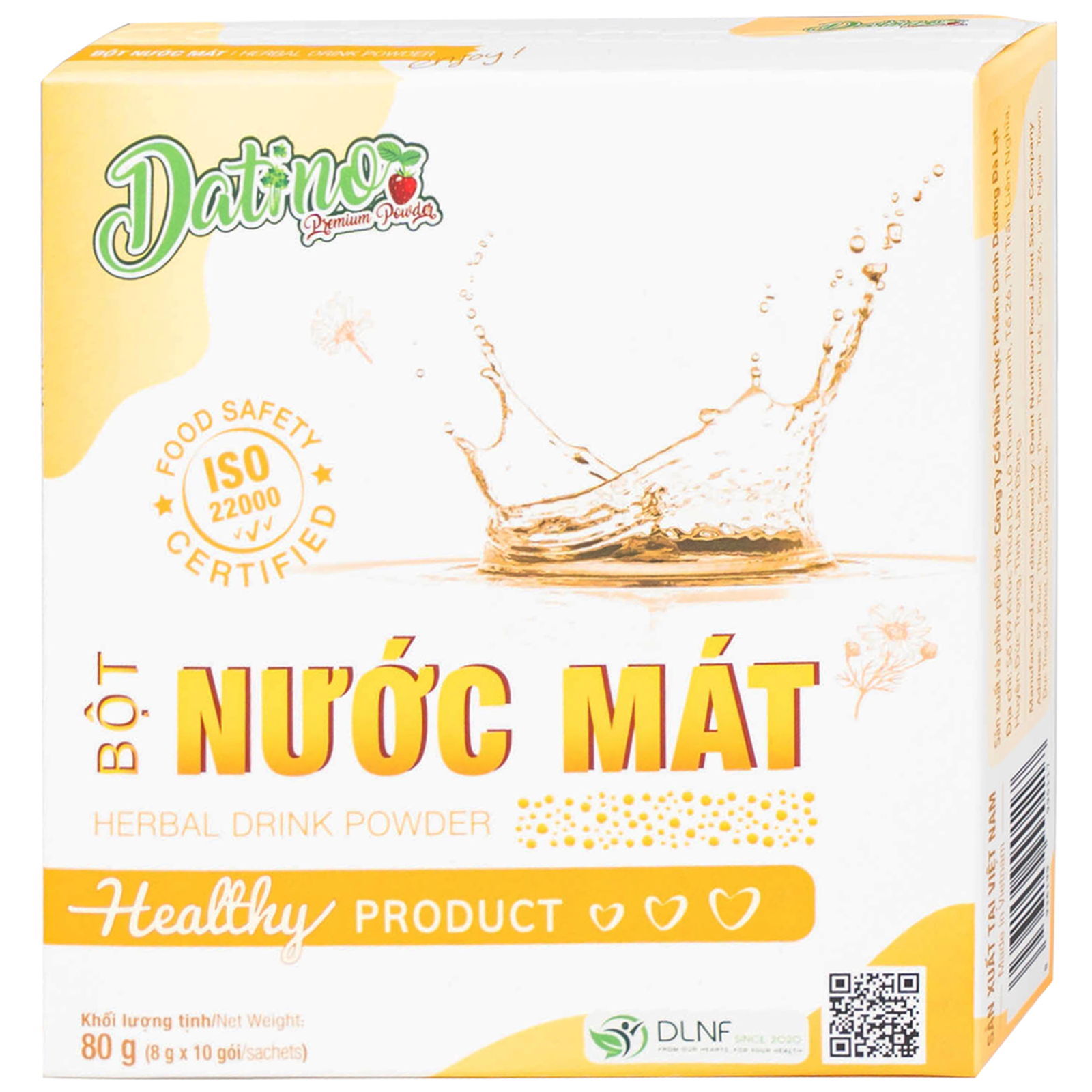 Hình ảnh Bột Nước Mát Datino Herbal Drink Powder (10 gói x 8g)