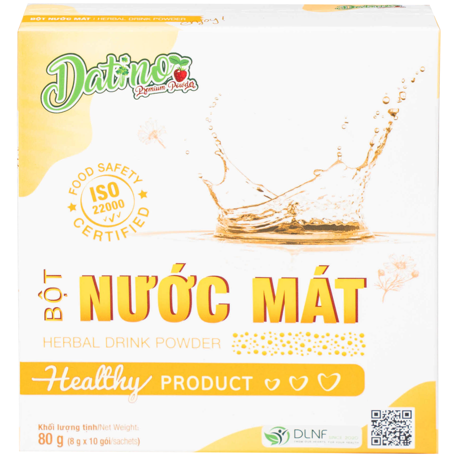Hình ảnh Bột Nước Mát Datino Herbal Drink Powder (10 gói x 8g)