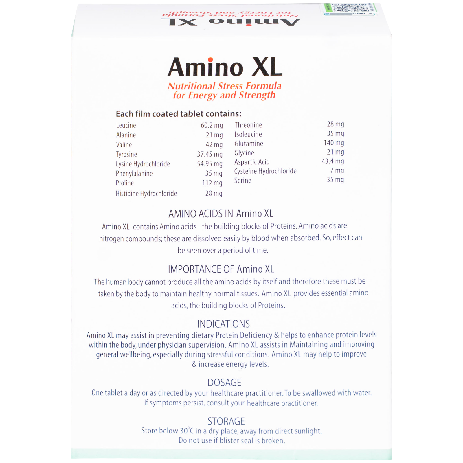 Hình ảnh Thuốc Amino XL CMPS hỗ trợ ngăn ngừa thiếu hụt protein, duy trì và cải thiện sức khỏe (3 vỉ x 10 viên)