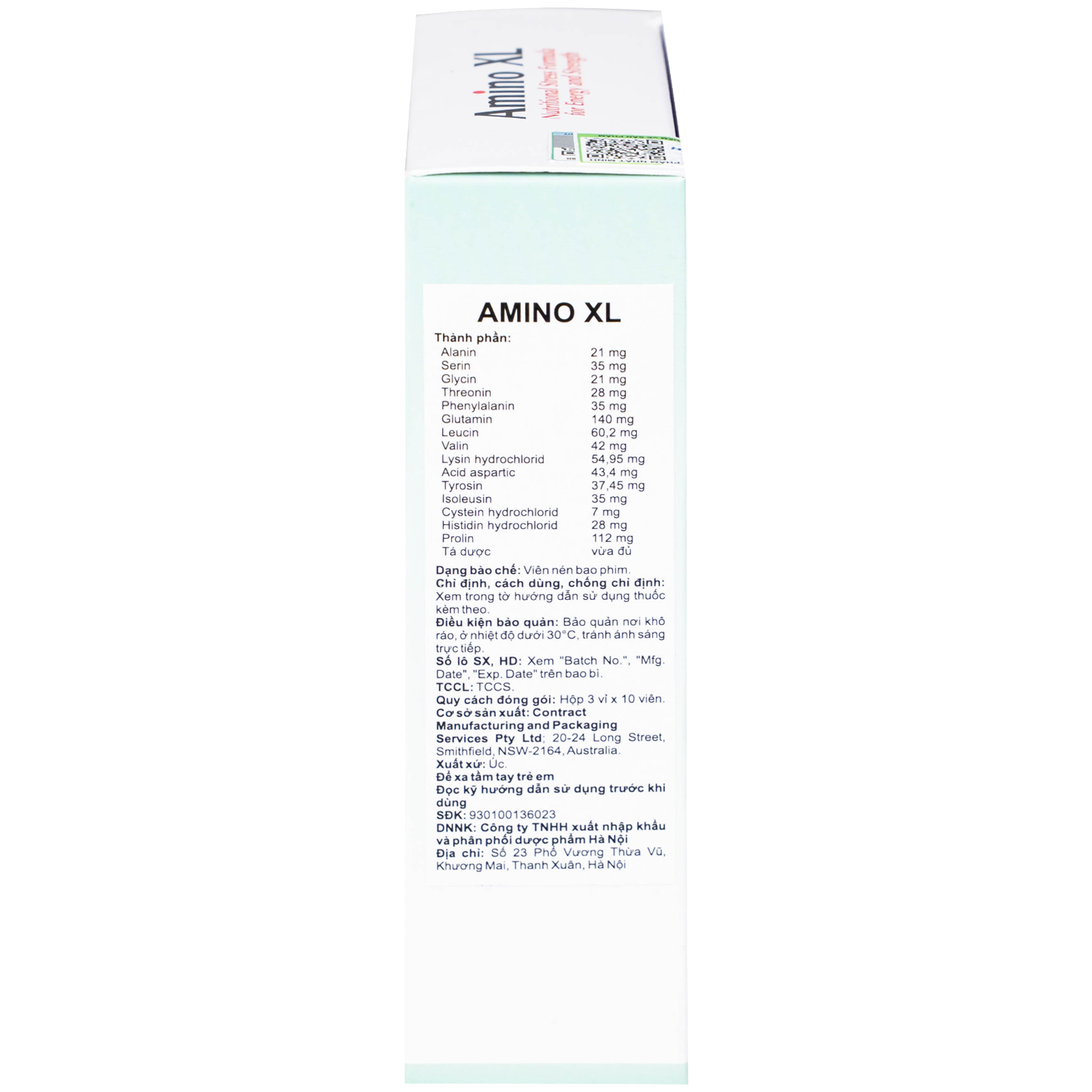 Hình ảnh Thuốc Amino XL CMPS hỗ trợ ngăn ngừa thiếu hụt protein, duy trì và cải thiện sức khỏe (3 vỉ x 10 viên)