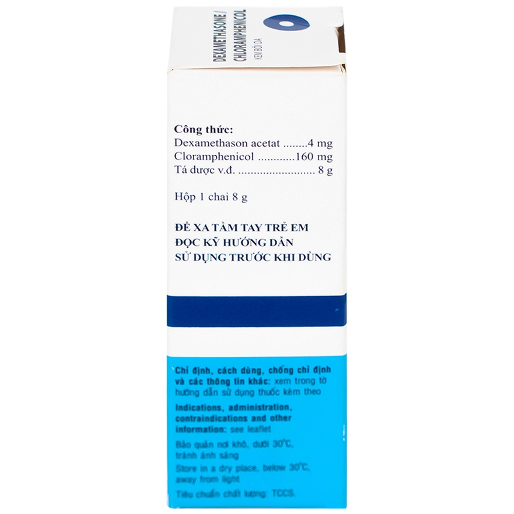 Hình ảnh Kem bôi da Dexamethasone/Chloramphenicol điều trị chàm, vết côn trùng cắn, viêm da tiếp xúc (8g)