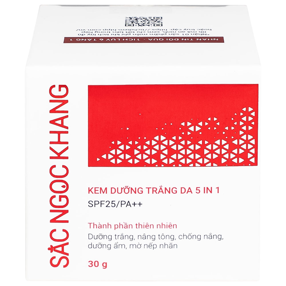 Hình ảnh Kem dưỡng trắng da 5 in 1 SPF25/PA++ Sắc Ngọc Khang HTP 30g giúp nâng tông, hiệu chỉnh màu da