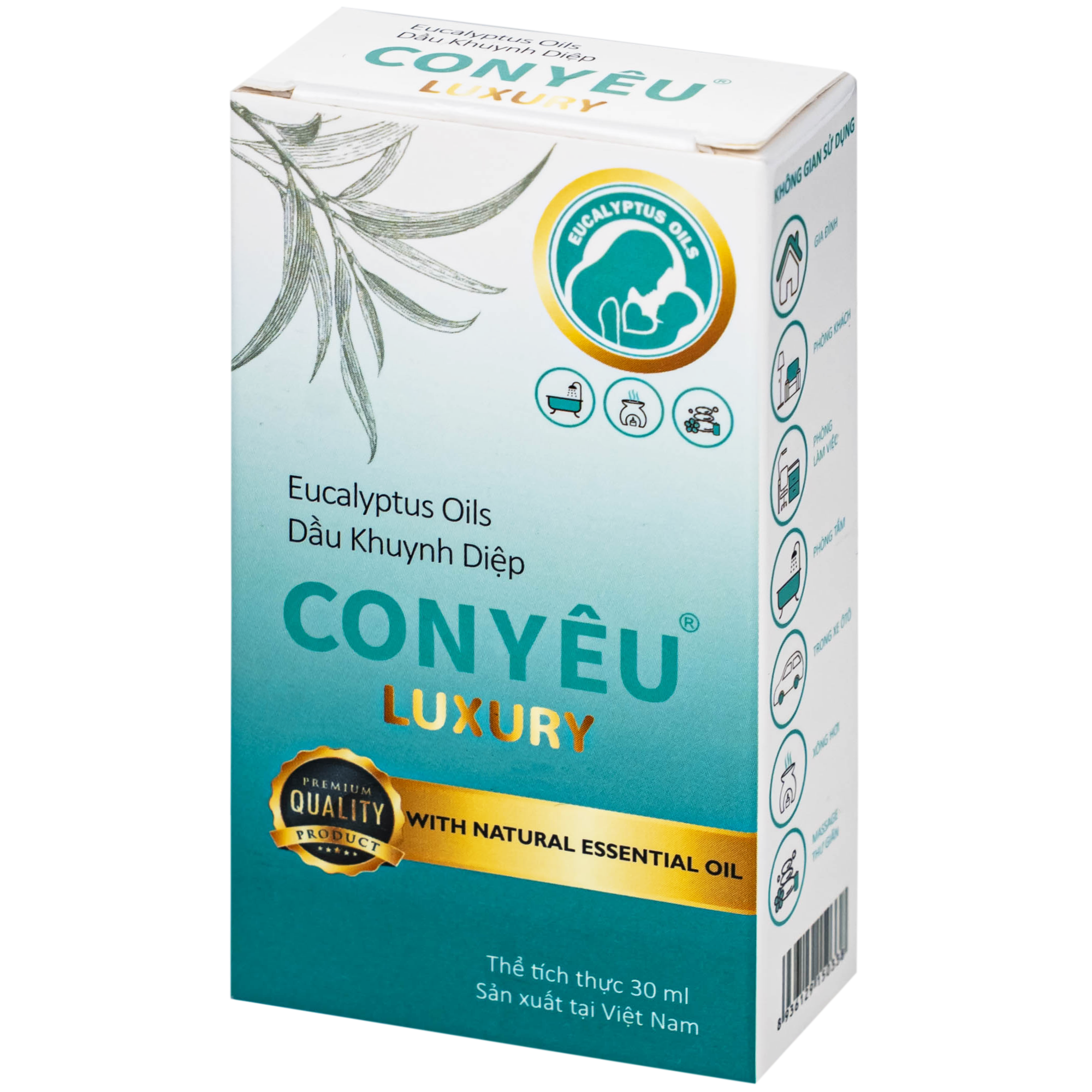 Hình ảnh Dầu khuynh diệp Con Yêu Luxury giúp giữ ấm, làm dịu vết cắn côn trùng (30ml)