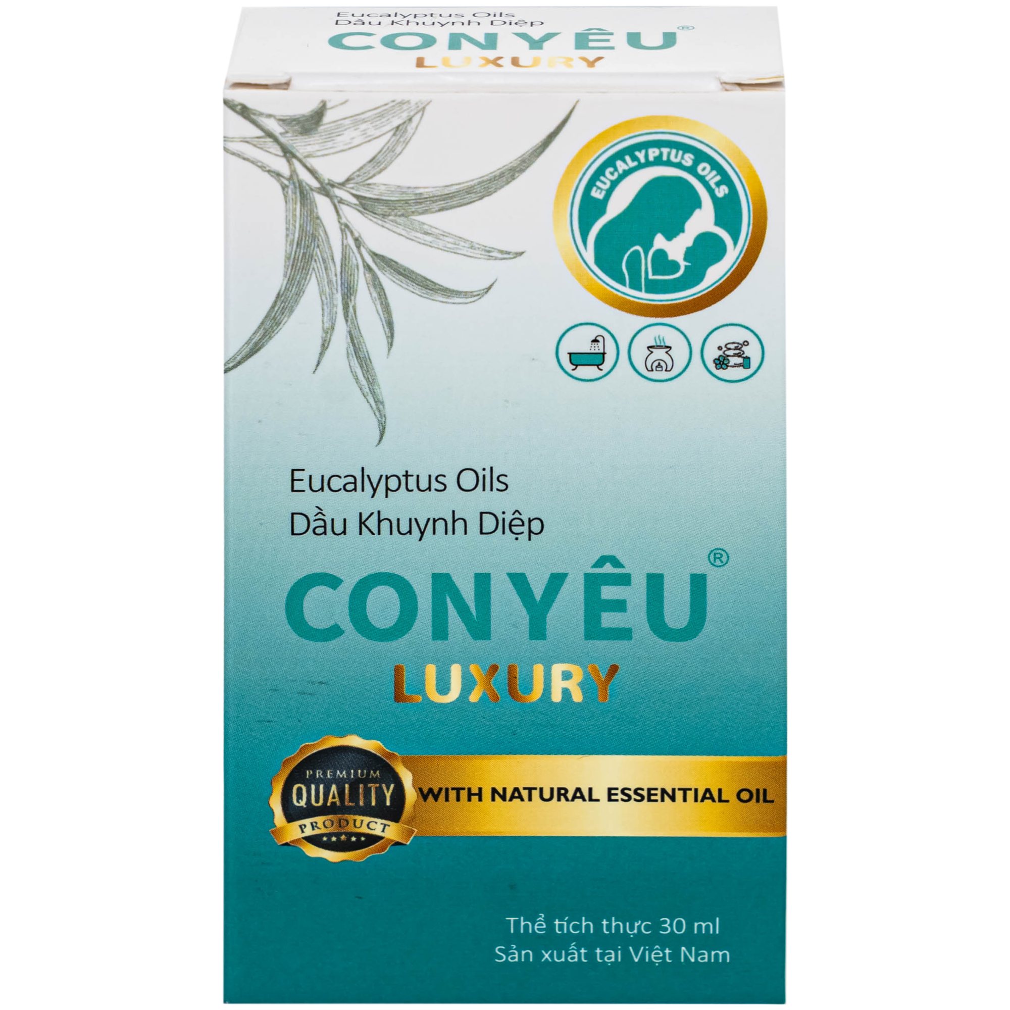 Hình ảnh Dầu khuynh diệp Con Yêu Luxury giúp giữ ấm, làm dịu vết cắn côn trùng (30ml)