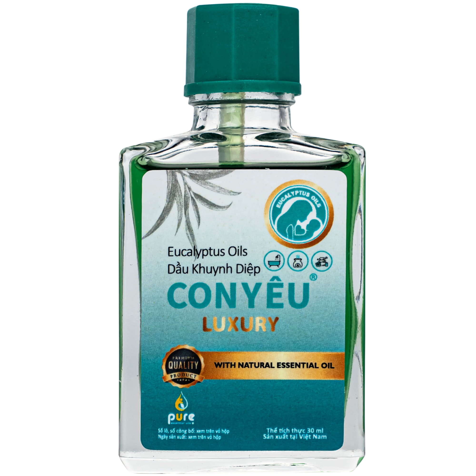 Hình ảnh Dầu khuynh diệp Con Yêu Luxury giúp giữ ấm, làm dịu vết cắn côn trùng (30ml)