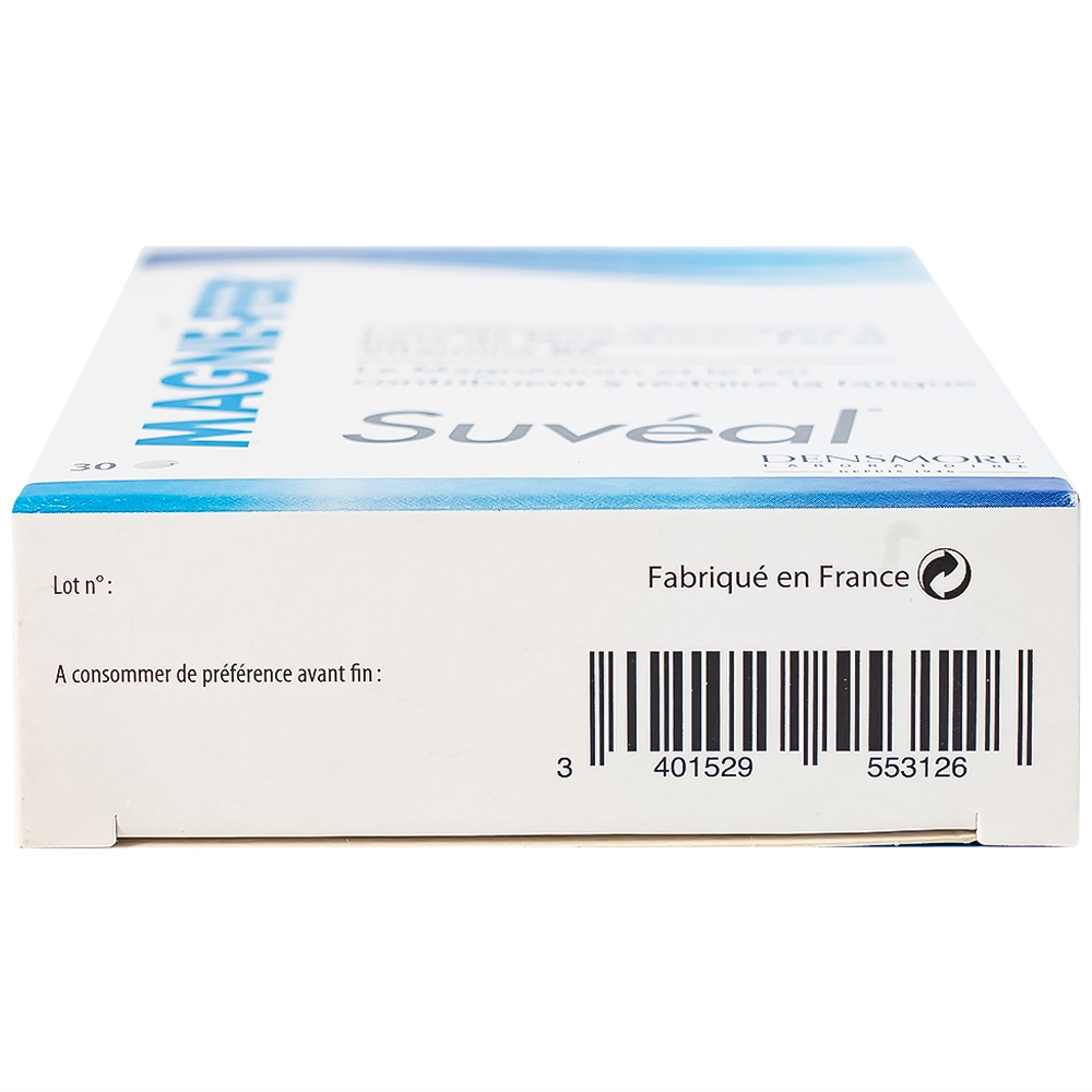 Hình ảnh Viên uống Suvéal Magne-Fer Densmore bổ sung magie, vitamin B6 và sắt cho cơ thể (3 vỉ x 10 viên x 37g)