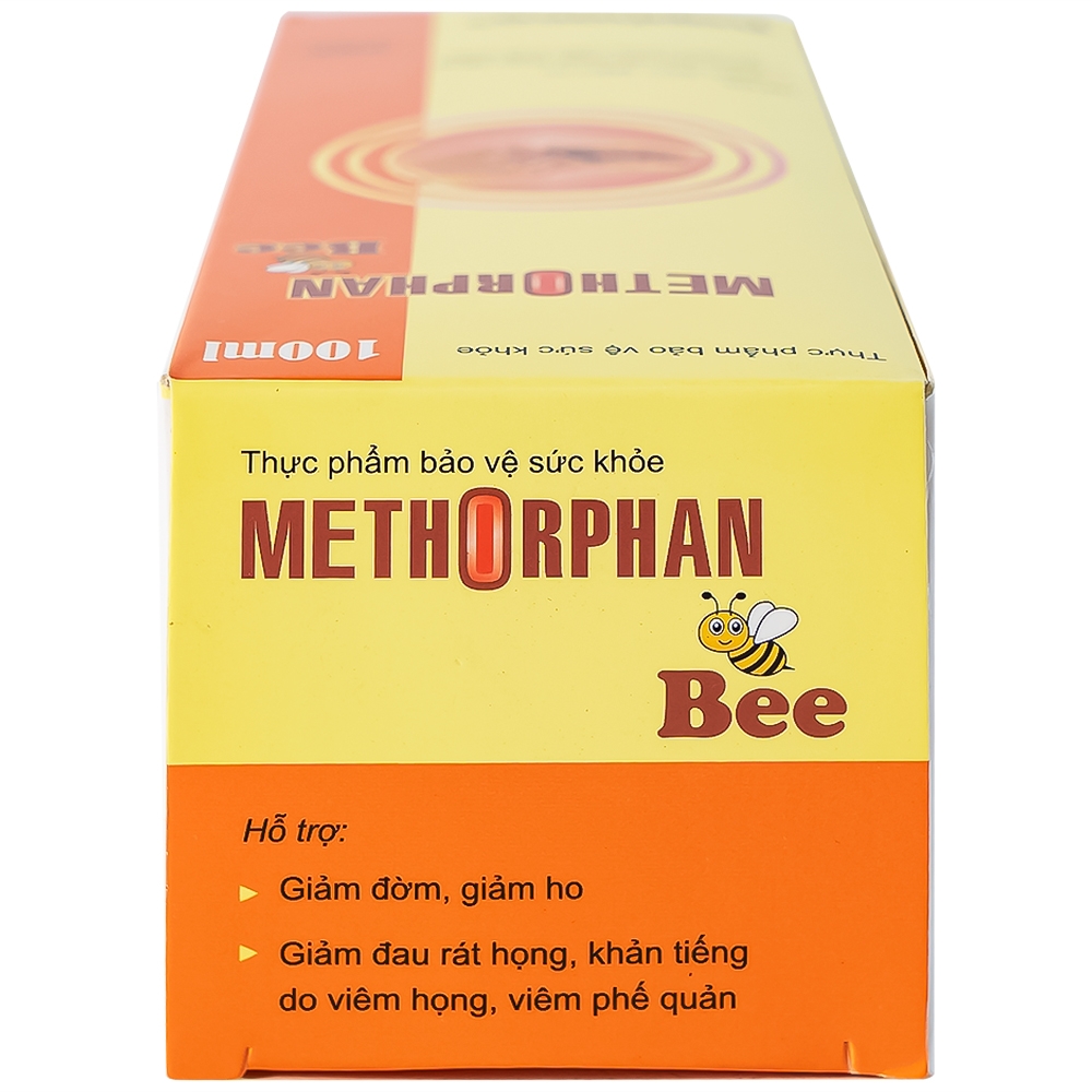Hình ảnh Siro Methorphan Bee Traphaco hỗ trợ giảm ho, giảm đờm, viêm họng (100ml)