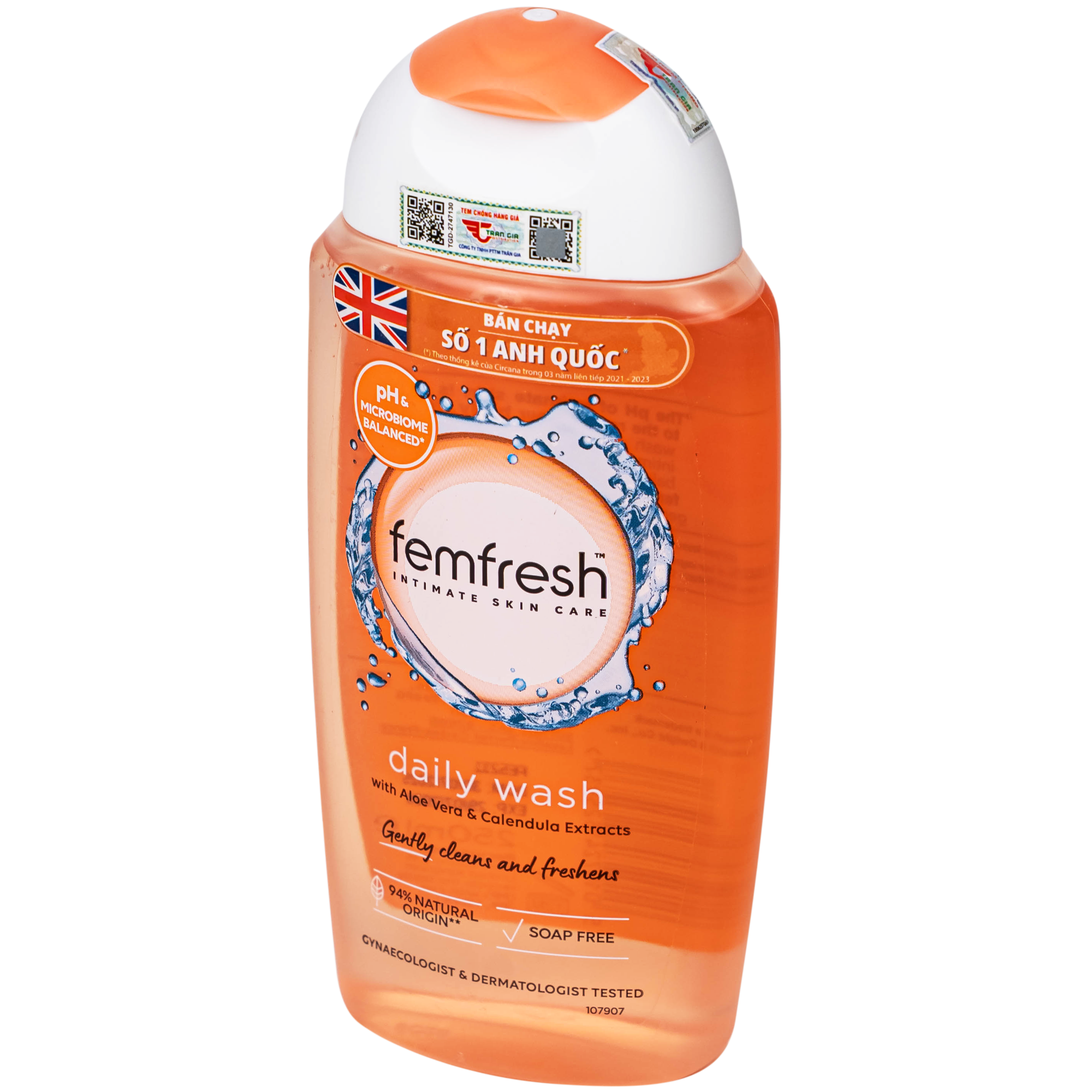 Hình ảnh Dung dịch vệ sinh phụ nữ Femfresh Intima Skin Care Daily Wash giúp làm sạch khử khuẩn hàng ngày (250ml)