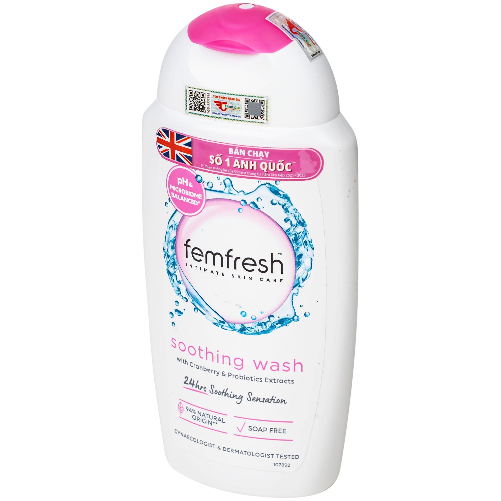 Hình ảnh Dung dịch vệ sinh phụ nữ Femfresh Intima Skin Care Soothing Wash hỗ trợ điều trị viêm nhiễm phụ khoa (250ml)
