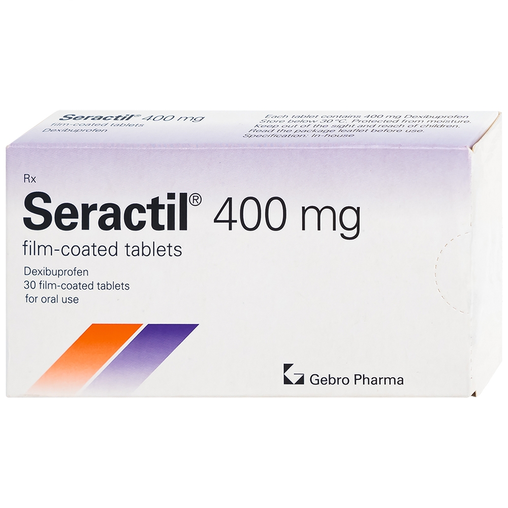 Hình ảnh Thuốc Seractil 400mg điều trị viêm xương khớp , đau bụng hành kinh (3 vỉ x 10 viên)