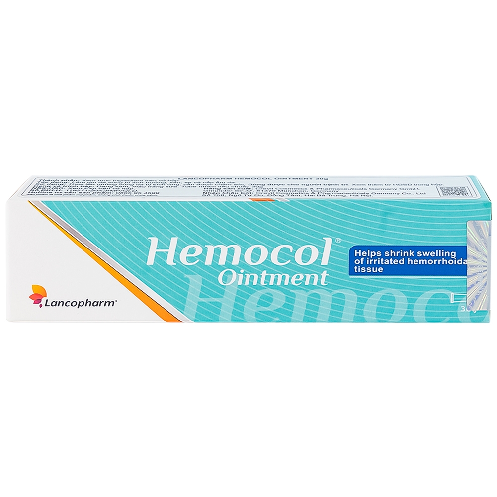 Hình ảnh Kem bôi trĩ Hemocol Ointment Lancopharm hỗ trợ làm dịu, săn, se da vùng bị tổn thương (30g)