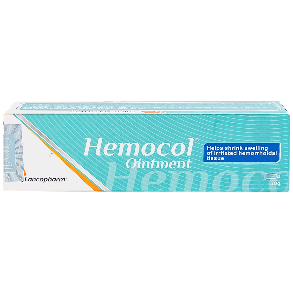 Hình ảnh Kem bôi trĩ Hemocol Ointment Lancopharm hỗ trợ làm dịu, săn, se da vùng bị tổn thương (30g)