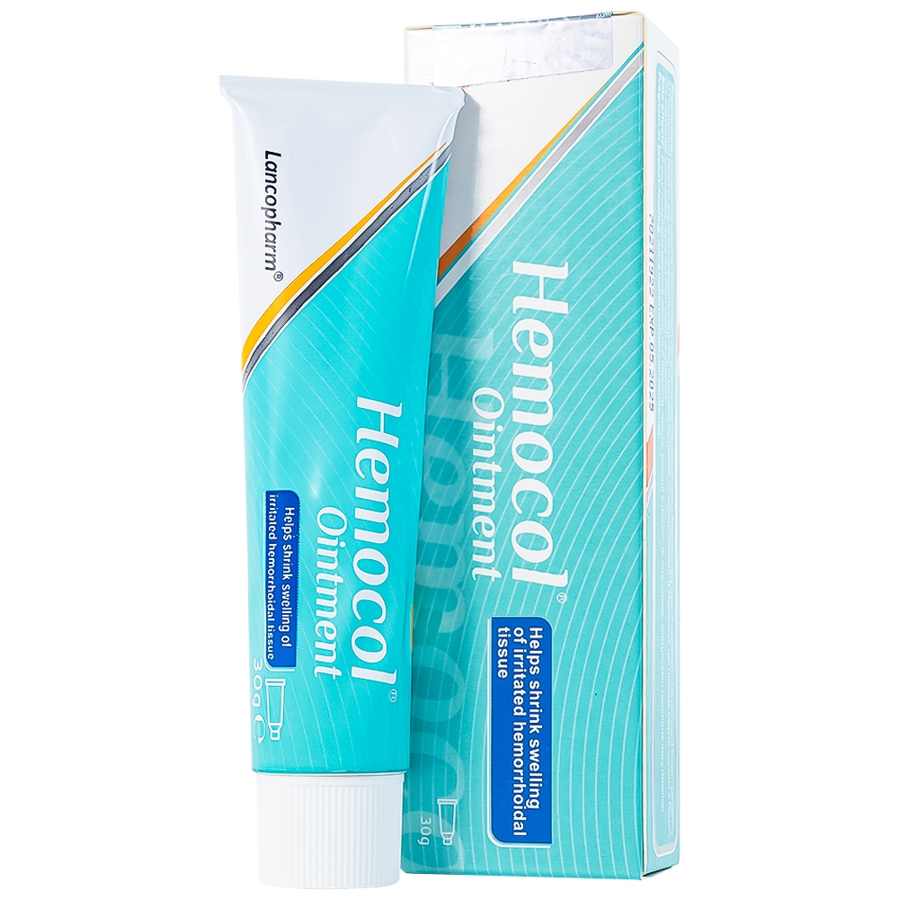 Hình ảnh Kem bôi trĩ Hemocol Ointment Lancopharm hỗ trợ làm dịu, săn, se da vùng bị tổn thương (30g)