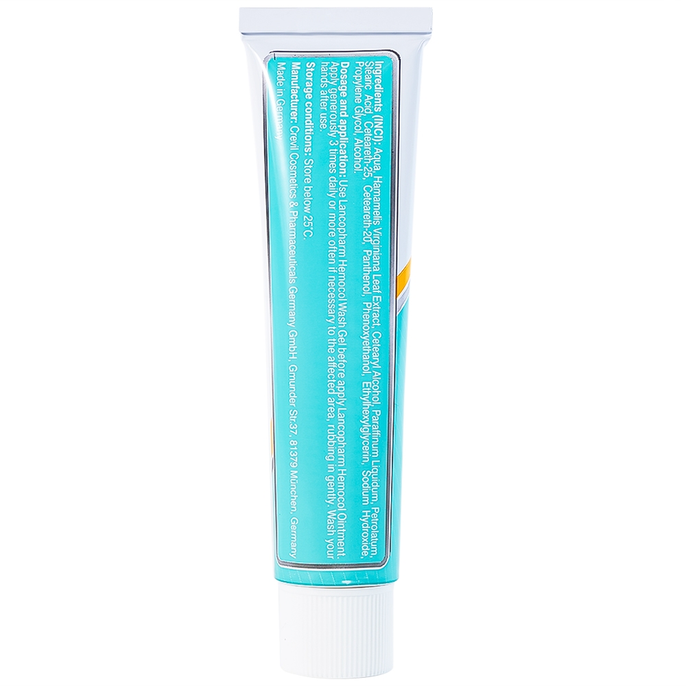 Hình ảnh Kem bôi trĩ Hemocol Ointment Lancopharm hỗ trợ làm dịu, săn, se da vùng bị tổn thương (30g)