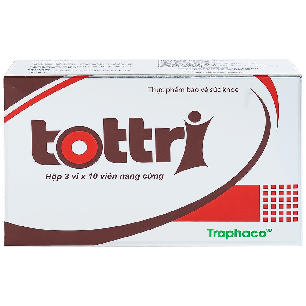 Hình ảnh Viên uống Tottri Traphaco hỗ trợ làm co các búi trĩ (3 vỉ x 10 viên)