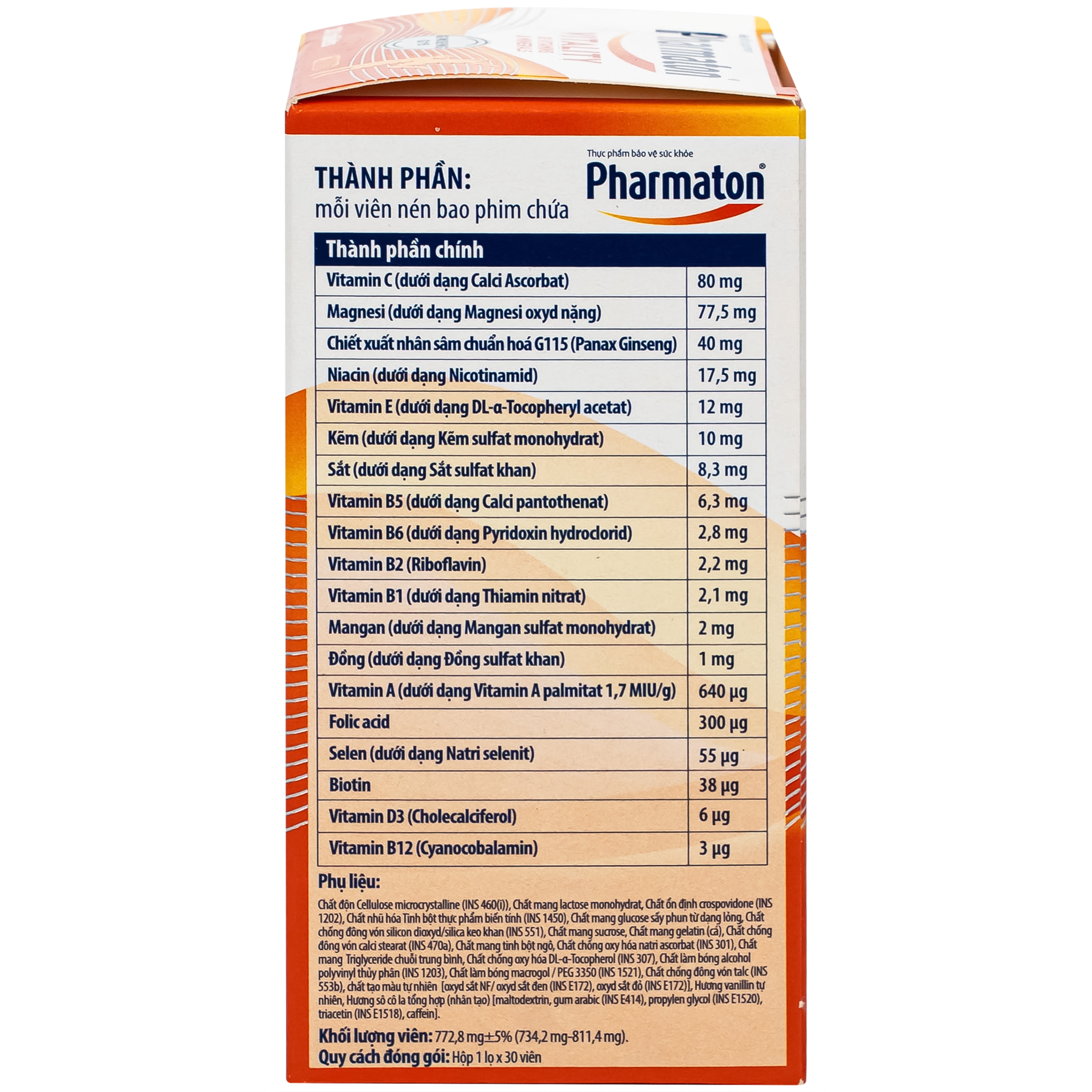 Hình ảnh Viên uống bổ sung năng lượng Pharmaton Vitality Sanofi hỗ trợ cải thiện tình trạng mệt mỏi, căng thẳng, nâng cao sức đề kháng (30 viên)