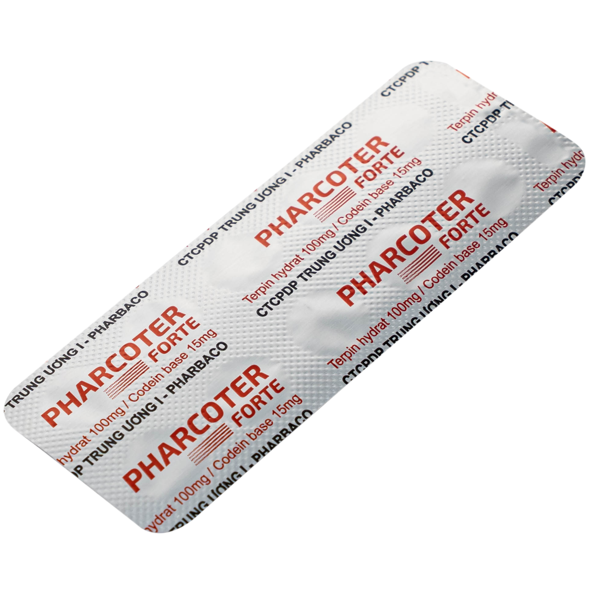 Hình ảnh Thuốc Pharcoter Forte Điều Trị Ho, Long Đờm (4 Vỉ X 10 Viên)