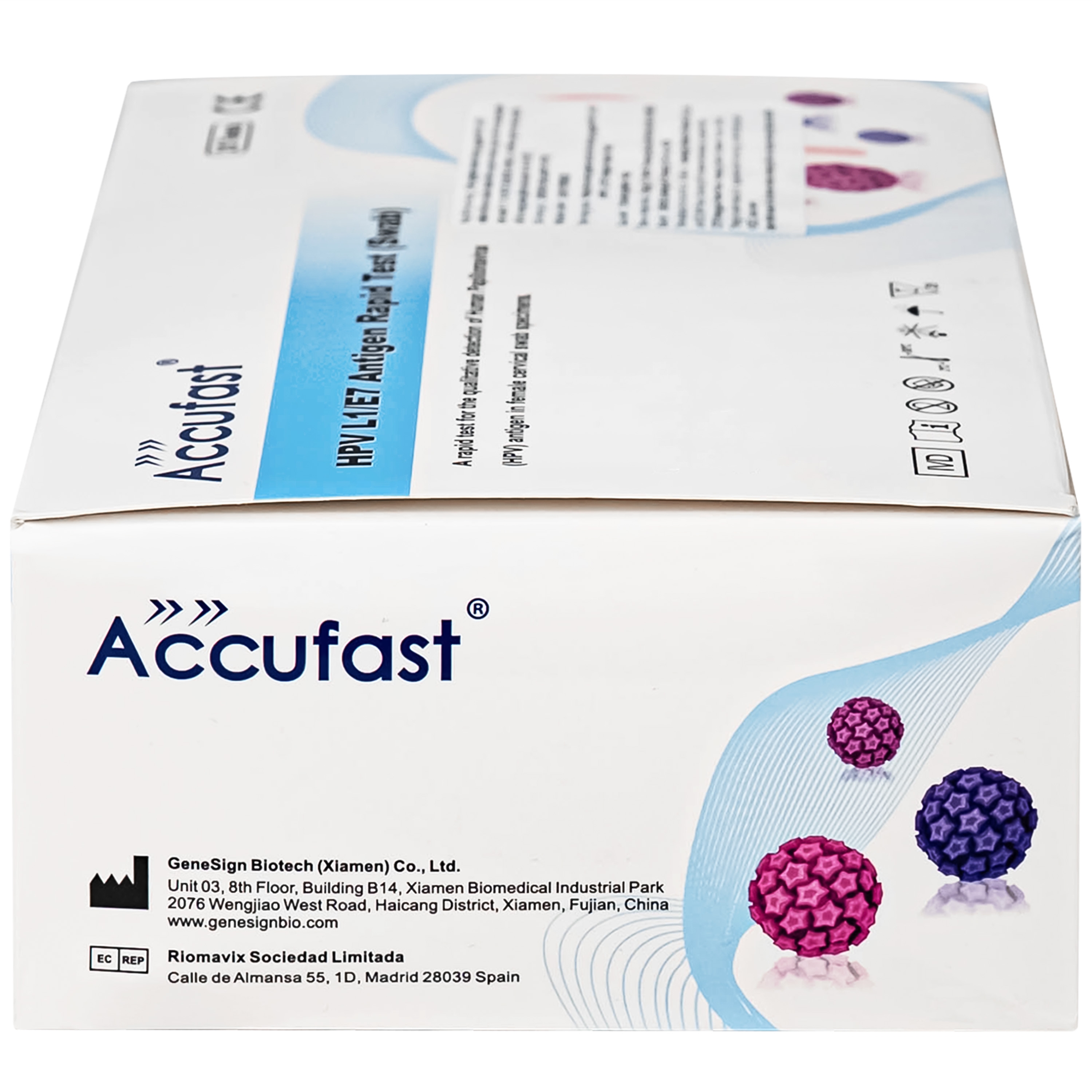 Hình ảnh Kit test HPV Accufast L1/E7 giúp phát hiện sớm nguy cơ ung thư cổ tử cung (25 kít)