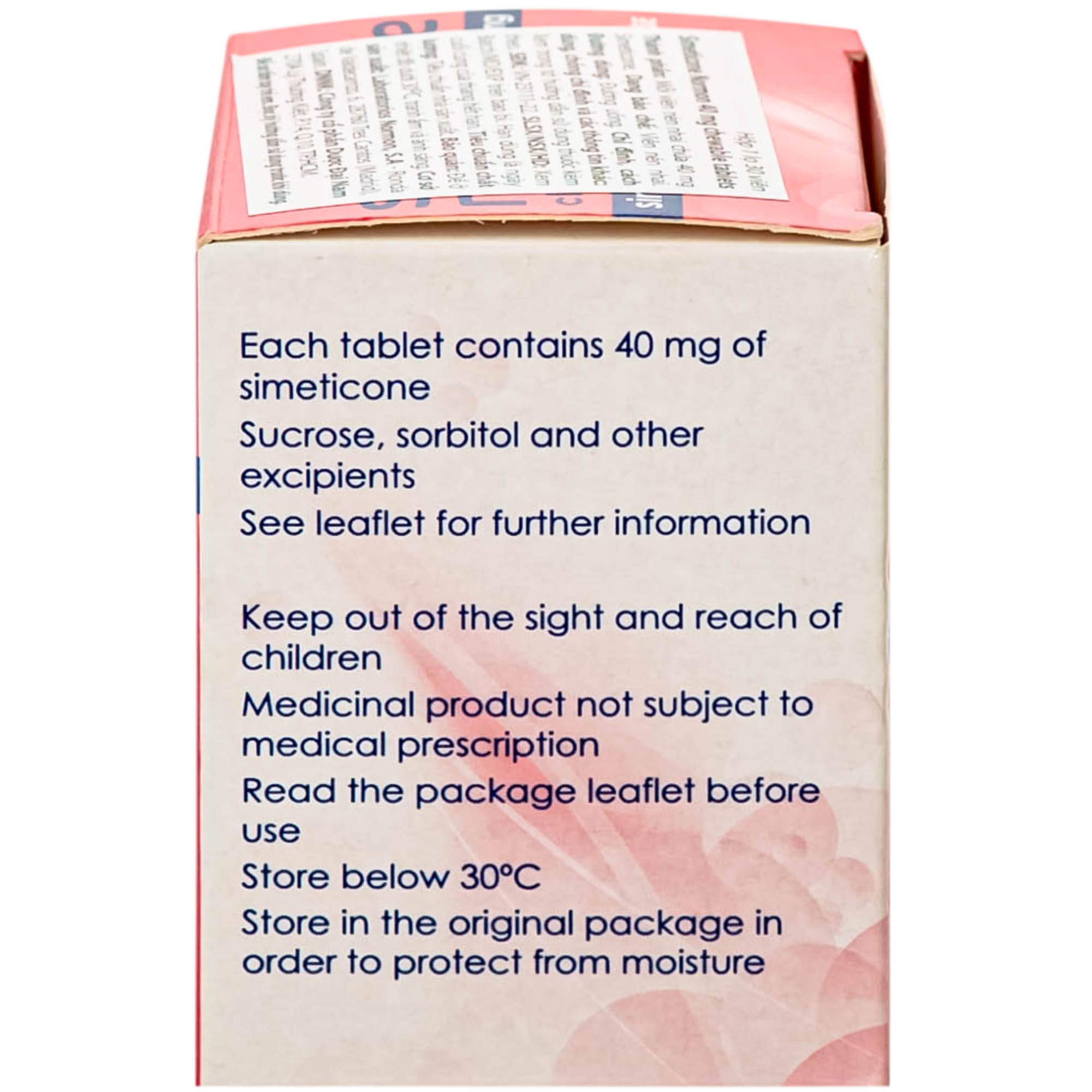 Hình ảnh Viên nhai Simeticone Normon 40mg chống đầy hơi và chướng bụng (Lọ 30V)