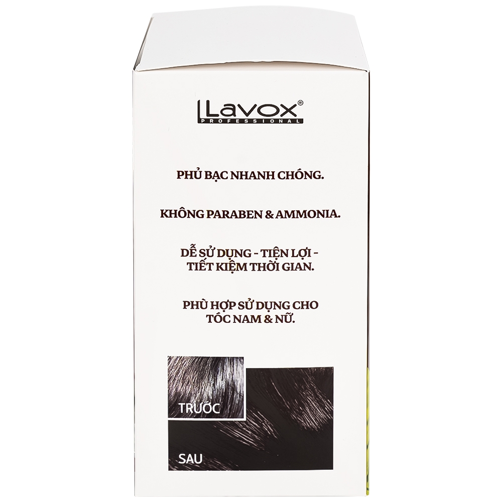 Hình ảnh Gội phủ bạc Healthy and lively H4 Lavox màu nâu cà phê (10 gói x 30ml)