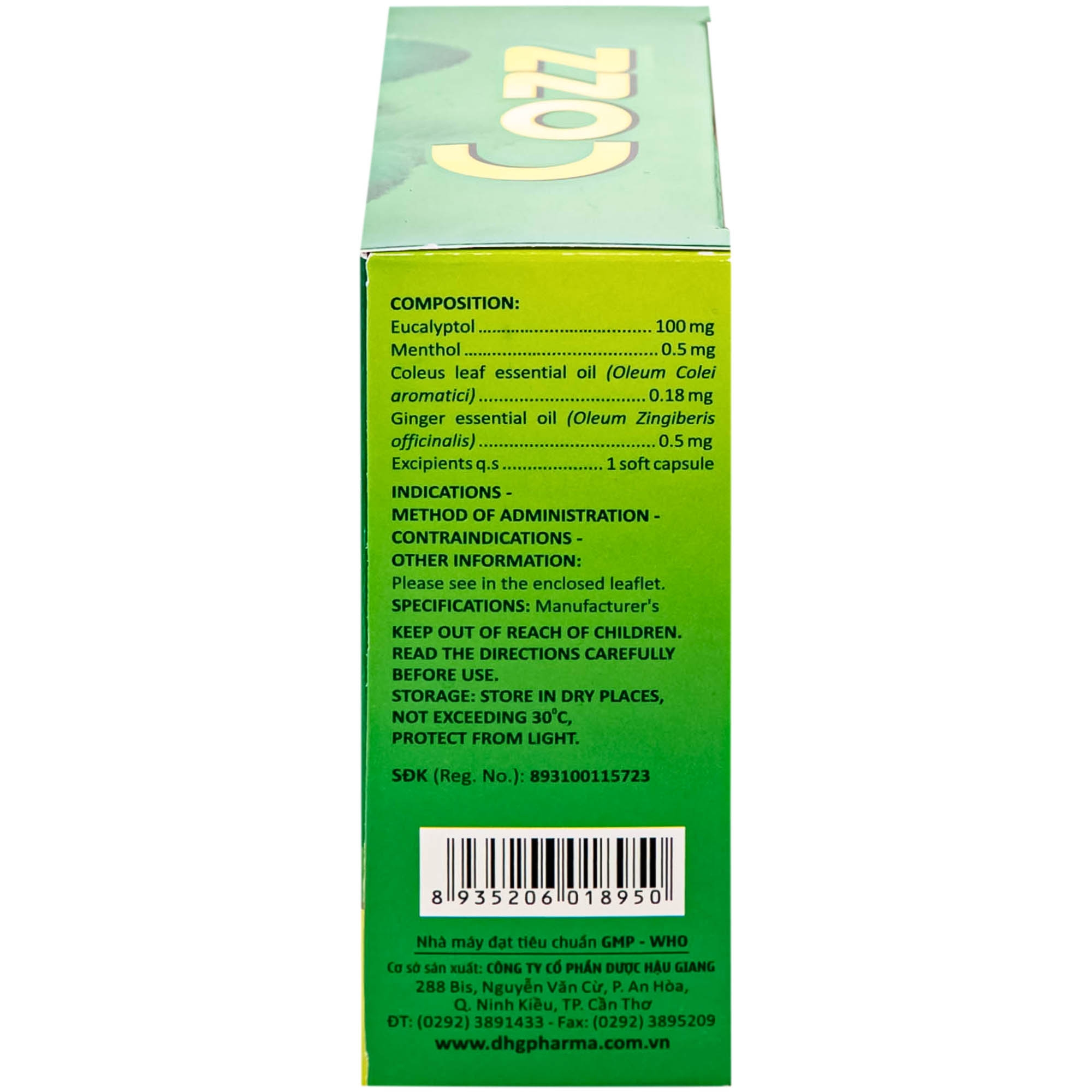 Hình ảnh Thuốc Cozz DHG điều trị các chứng ho, đau họng, sổ mũi, cảm cúm (10 vỉ x 10 viên)