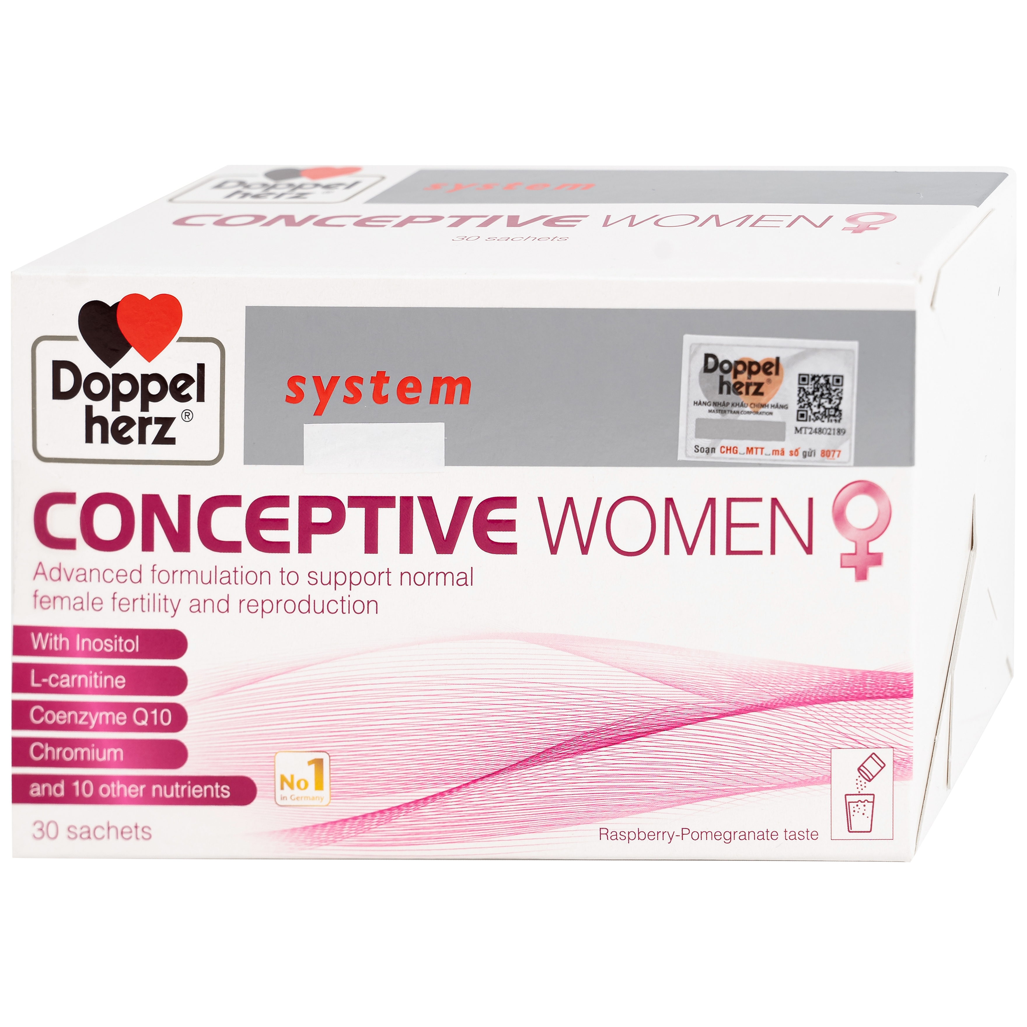 Hình ảnh Doppelherz Conceptive Women 10g bổ sung vitamin và các vi chất dinh dưỡng (30 gói)