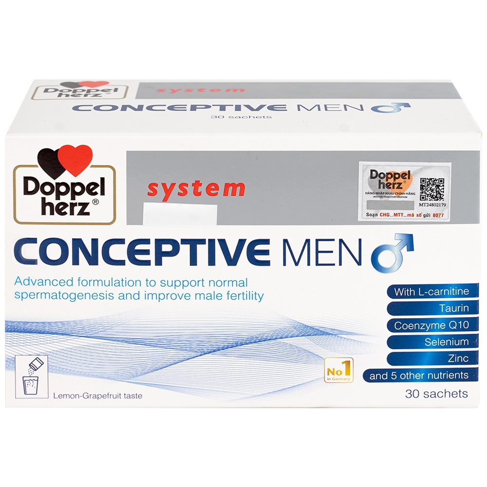 Hình ảnh Doppelherz Conceptive Men 10g bổ sung vitamin và các vi chất dinh dưỡng hỗ trợ cải thiện sinh lý nam (30 gói)