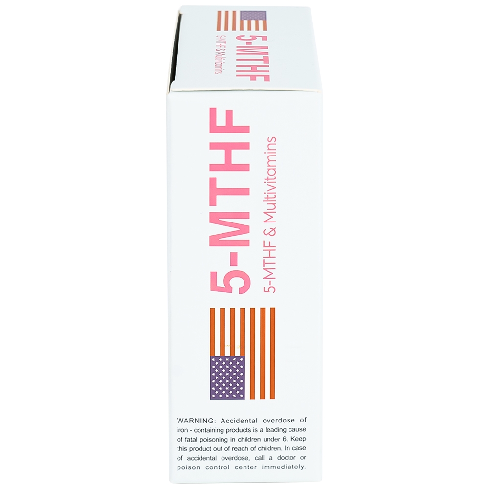Hình ảnh Viên uống 5-MTHF Robinson Pharma hỗ trợ cho phụ nữ bị rối loạn chuyển hóa acid folic (3 vỉ x 10 viên)