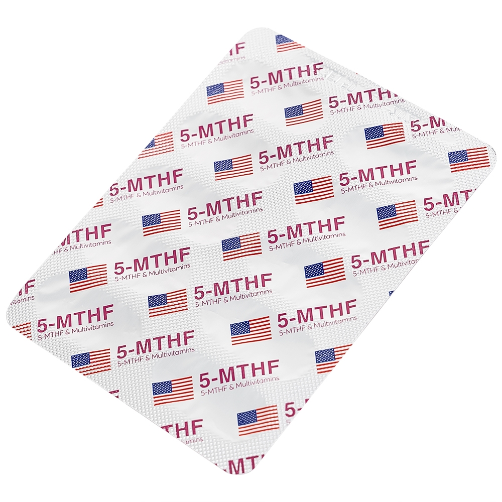 Hình ảnh Viên uống 5-MTHF Robinson Pharma hỗ trợ cho phụ nữ bị rối loạn chuyển hóa acid folic (3 vỉ x 10 viên)