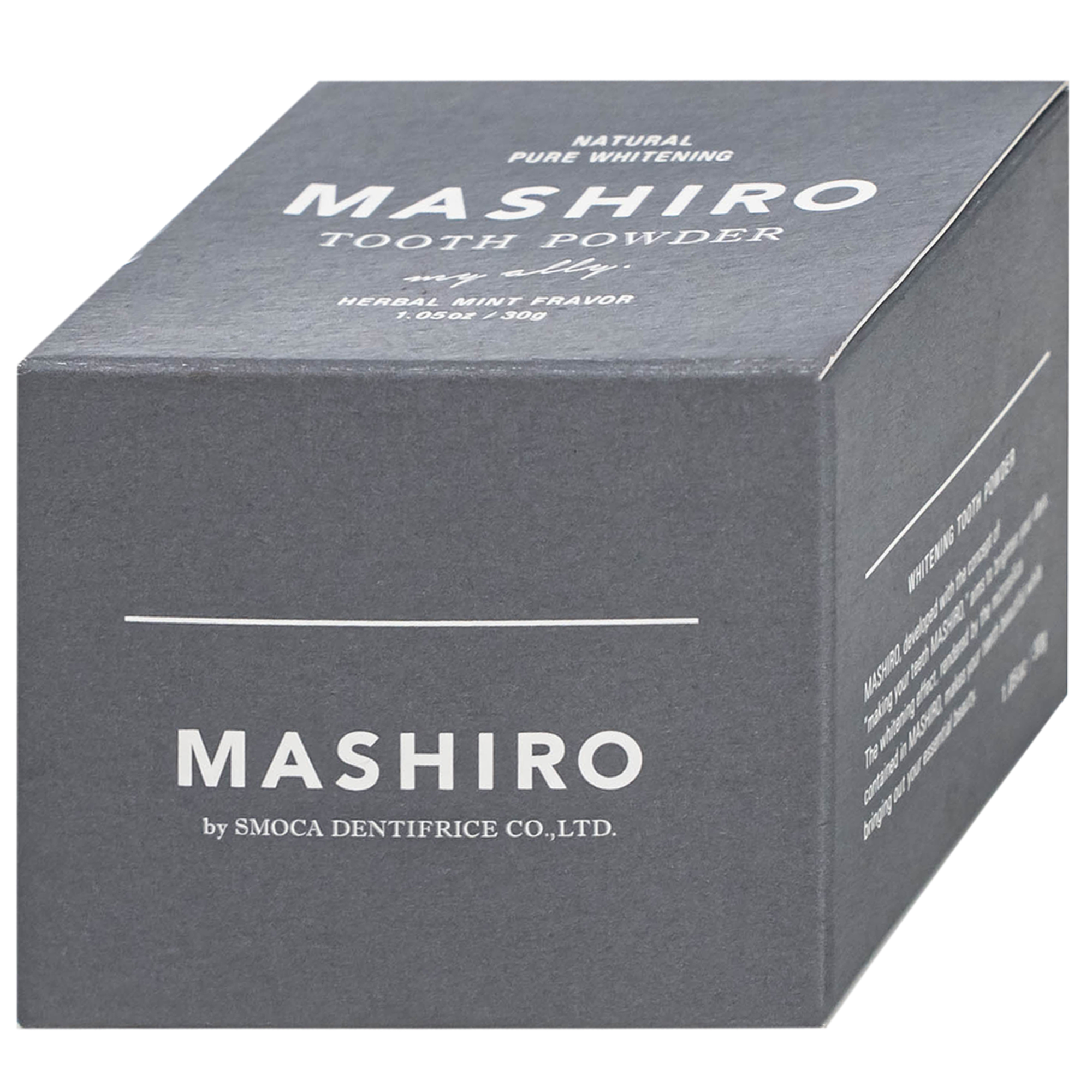 Hình ảnh Bột đánh trắng răng hương thảo mộc bạc hà Mashiro Tooth Powder Herbal Mint Flavor 30g