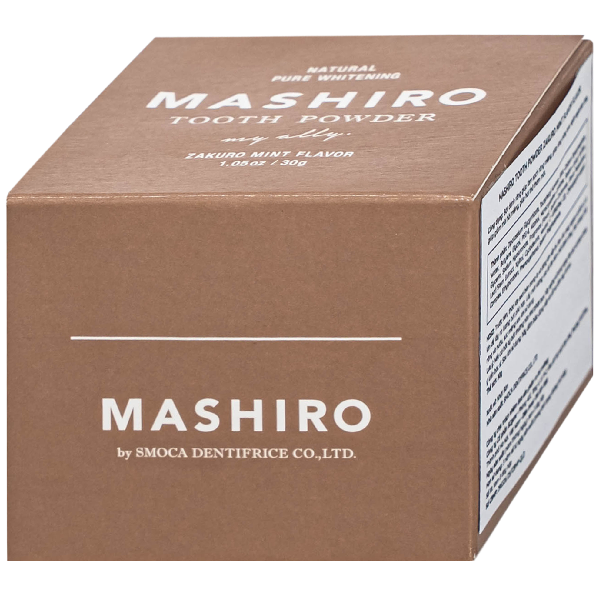 Hình ảnh Bột đánh trắng răng hương lựu bạc hà Mashiro Tooth Powder Zakuro Mint Flavor 30g
