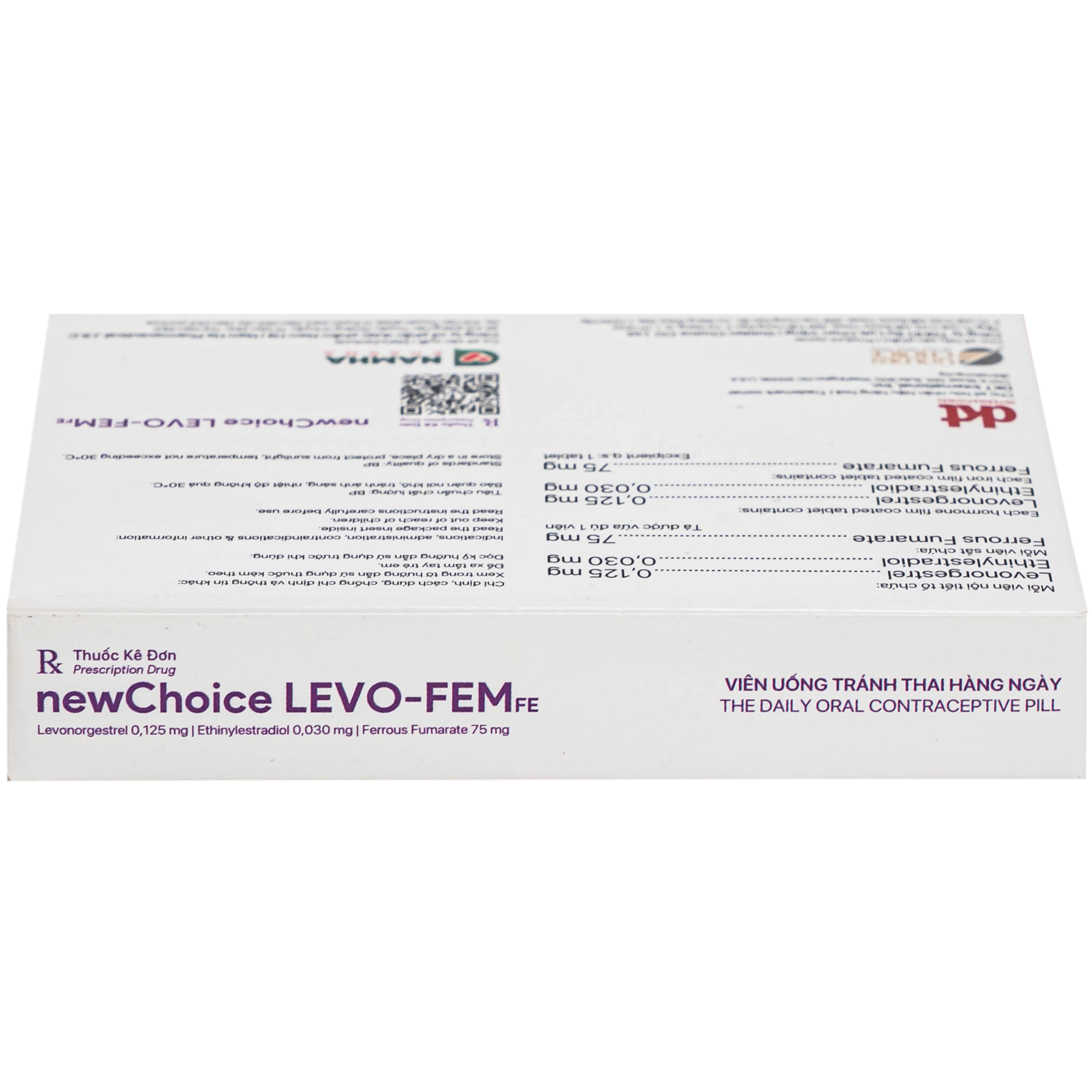 Hình ảnh Thuốc Newchoice levo-fem Fe Nam Hà dùng để tránh thai (1 vỉ x 28 viên)