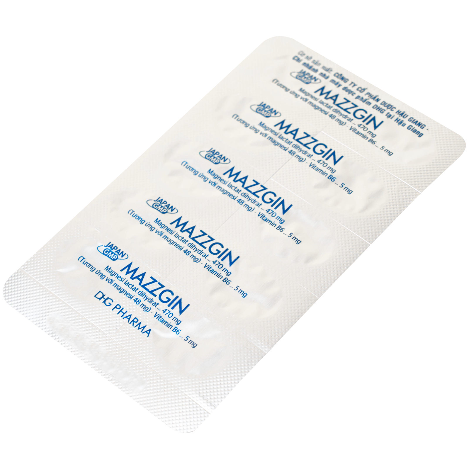 Hình ảnh Thuốc Mazzgin DHG Pharma điều trị các trường hợp thiếu magnesi riêng biệt hay kết hợp (10 vỉ x 10 viên)