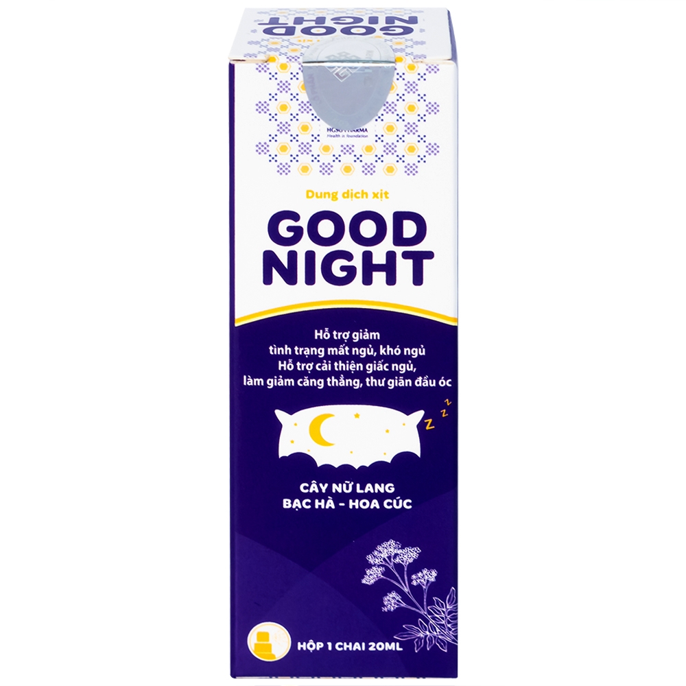 Hình ảnh Xịt thảo dược Good Night 20ml giúp ngủ ngon, giảm căng thẳng