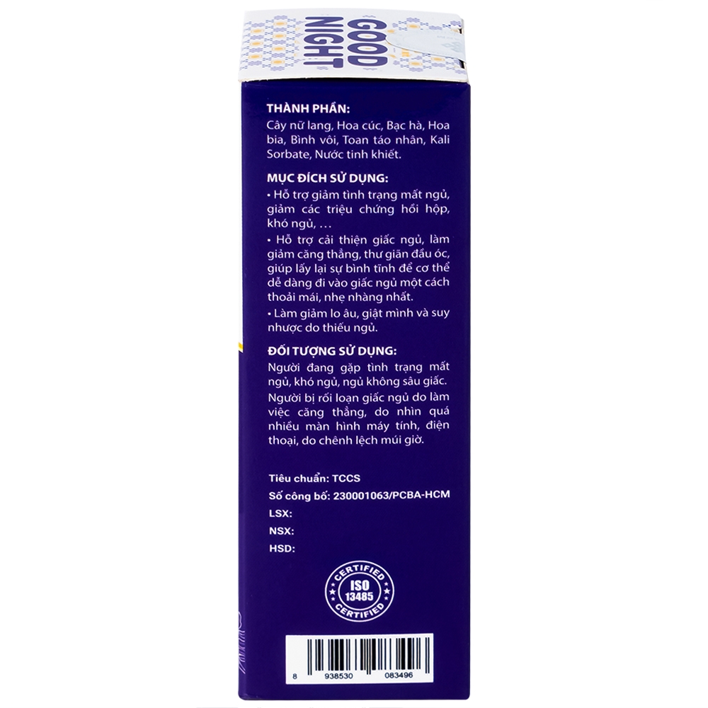 Hình ảnh Xịt thảo dược Good Night 20ml giúp ngủ ngon, giảm căng thẳng