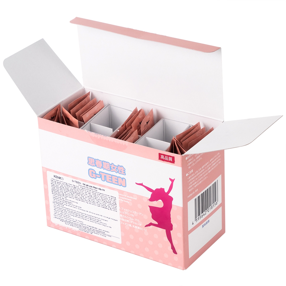Hình ảnh Thực phẩm bảo vệ sức khỏe G-TEEN Kenko hỗ trợ phát triển cho bé gái giai đoạn dậy thì (30 gói x 15g)