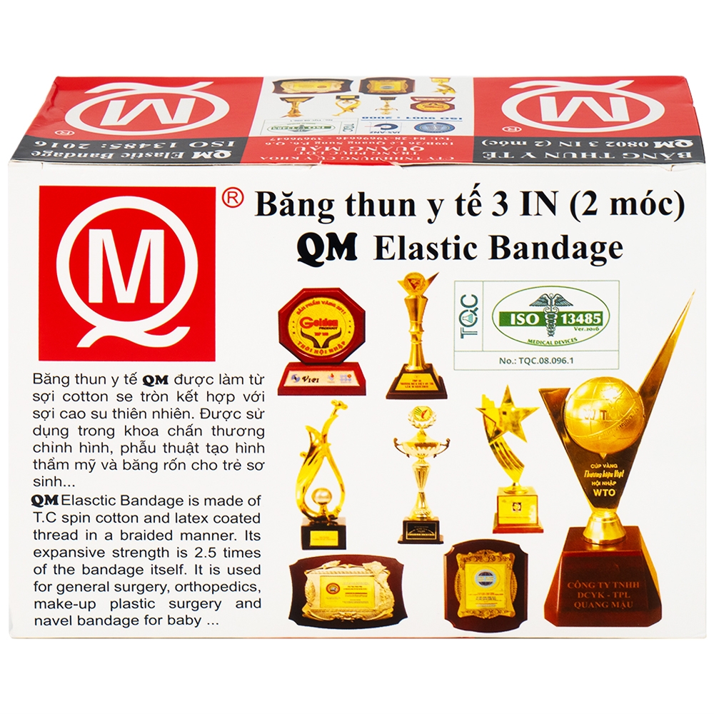 Hình ảnh Băng thun 2 móc Minh Quang dùng để băng nén ép cầm máu, cố định khớp (12 cuộn)