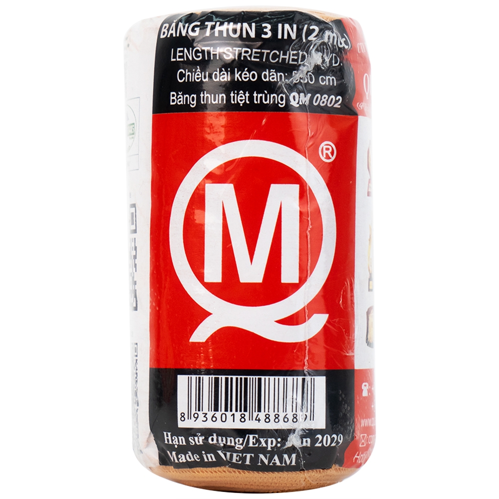 Hình ảnh Băng thun 2 móc Minh Quang dùng để băng nén ép cầm máu, cố định khớp (12 cuộn)