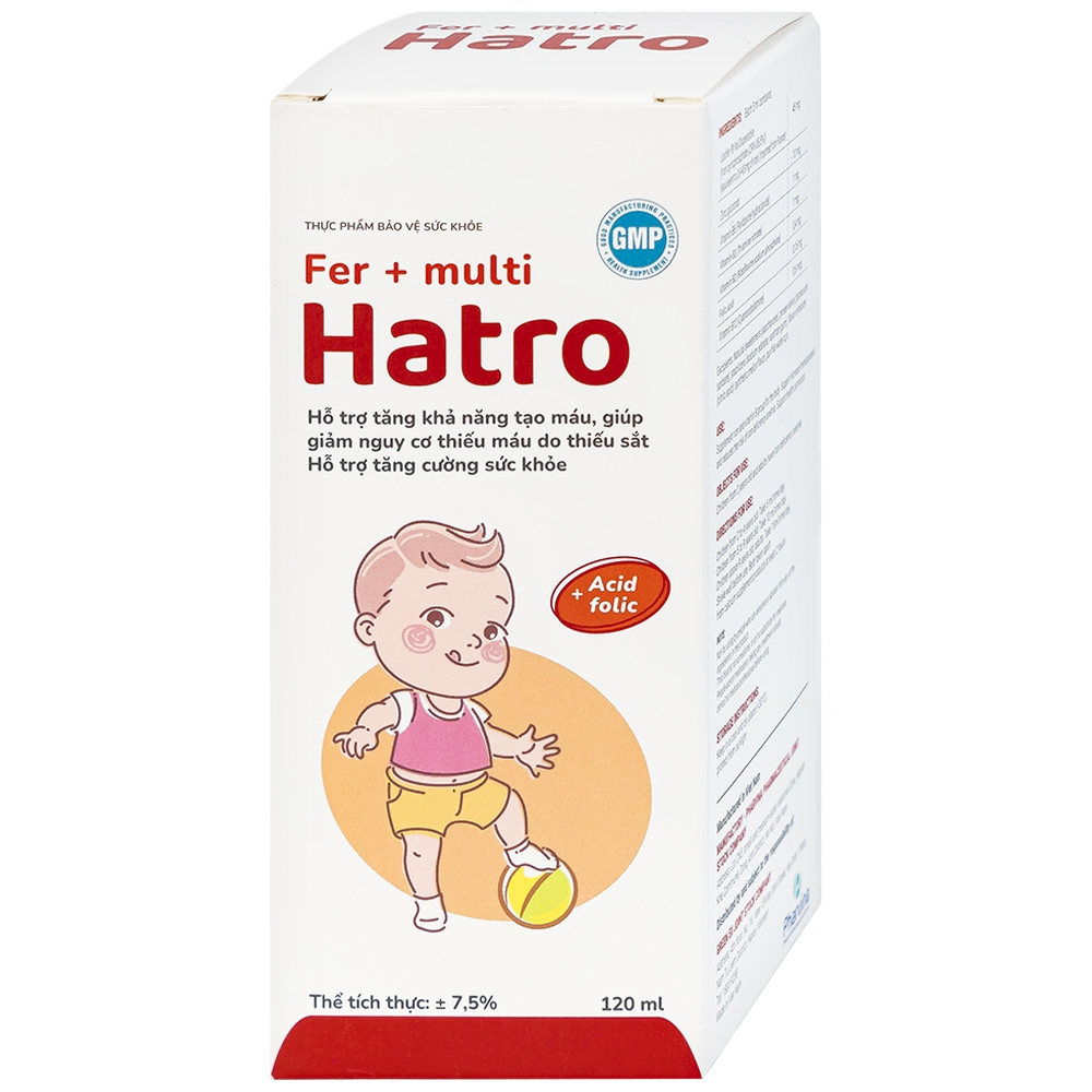 Hình ảnh Siro Fer + Multi Hatro bổ sung sắt và Vitamin nhóm B cho cơ thể (120ml)