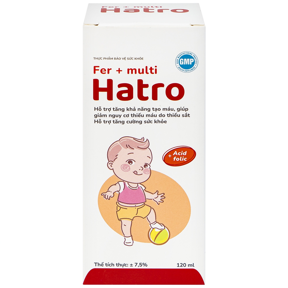Hình ảnh Siro Fer + Multi Hatro bổ sung sắt và Vitamin nhóm B cho cơ thể (120ml)